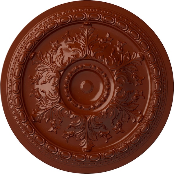 Ekena Millwork Oslo Ceiling Medallion (Fits Canopies up to 7 5/8"), Hand-Painted Firebrick, 38 3/8"OD x 2 7/8"P CM38OSFIF - main